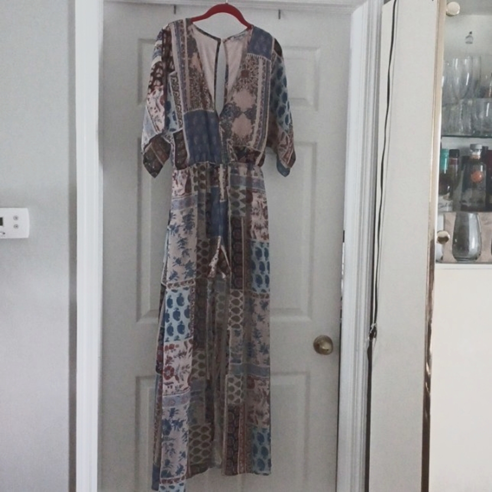Rompers split maxi dress